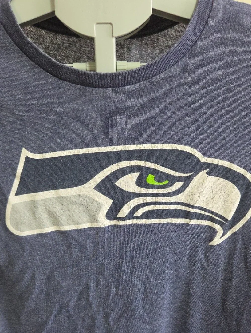Seattle Seahawks Youth Logo Tee - Navy Short Sleeve